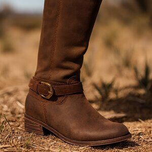 Merrell Captiva Buckle Down Boots Women 6 Espresso Brown Leather Western Cowgirl